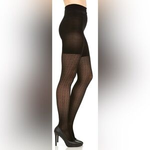 Spanx Love Your Assets Shaping Wish Bone Textured Tights by Sara Blakely Size 3